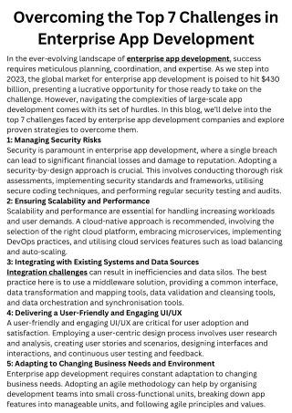 overcoming the top 7 challenges in enterprise