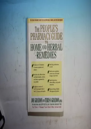 Read PDF  The People's Pharmacy Guide to Home and Herbal Remedies