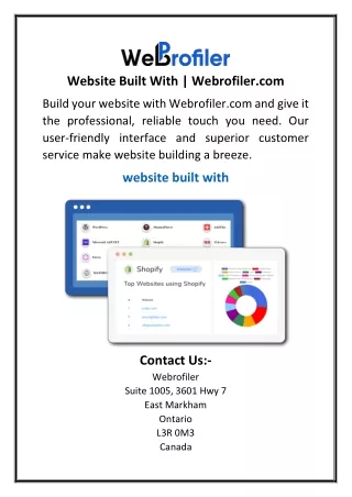 Website Built With | Webrofiler.com