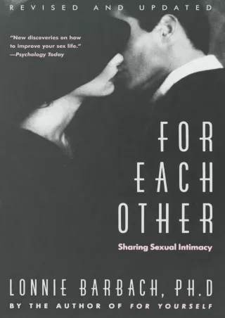 Full Pdf For Each Other: Sharing Sexual Intimacy