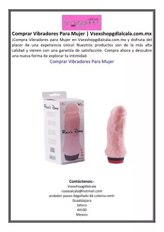 Comprar Vibradores Para Mujer | Vsexshopgdlalcala.com.mx