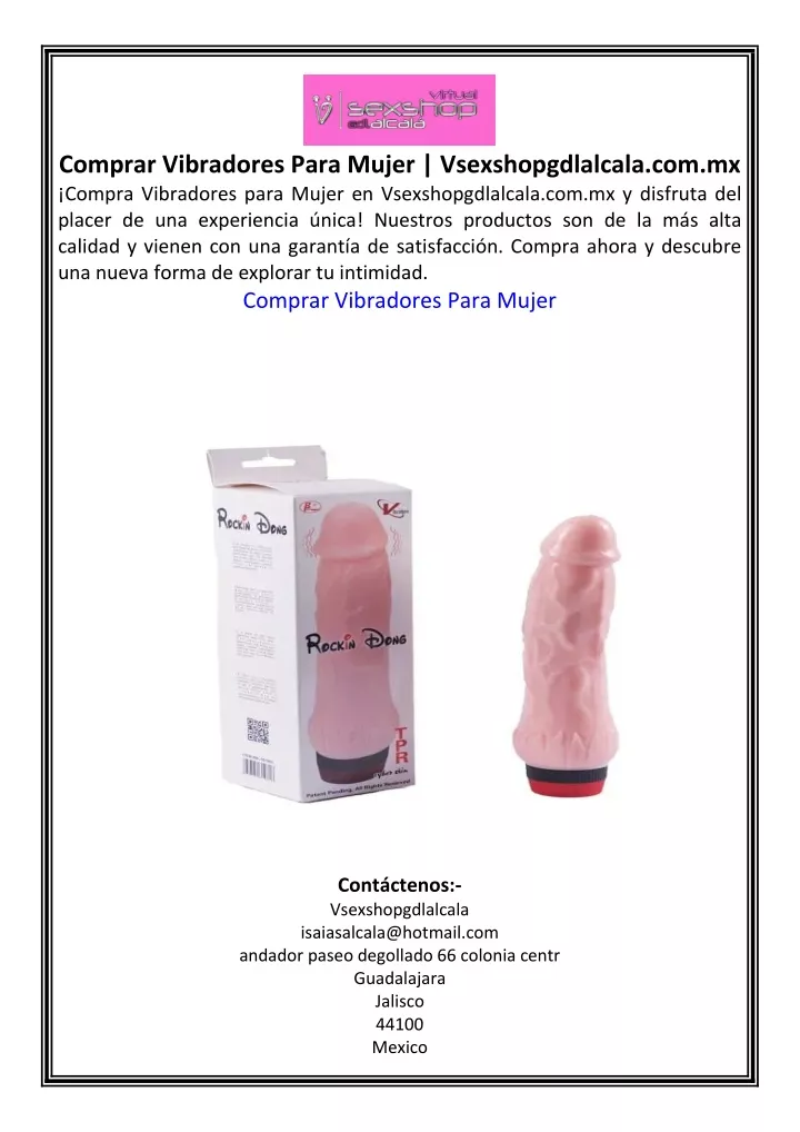 comprar vibradores para mujer vsexshopgdlalcala