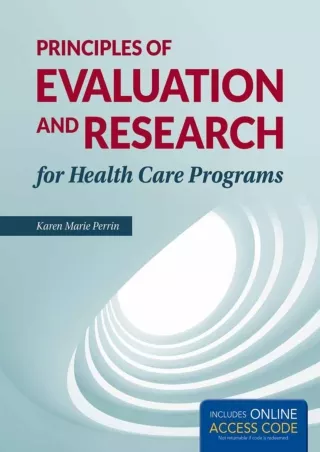 [PDF] Principles of Evaluation and Research for Health Care Programs