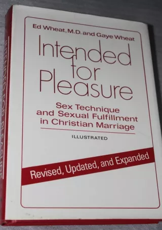 Read online  Intended for Pleasure: Sex Technique and Sexual Fulfillment in Christian