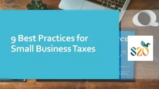 9 Best Practices for Small Business Taxes