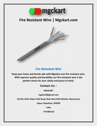Flexible Cable Online | Mgckart.com