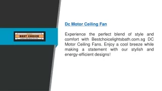 Dc Motor Ceiling Fan | Bestchoicelightsbath.com.sg