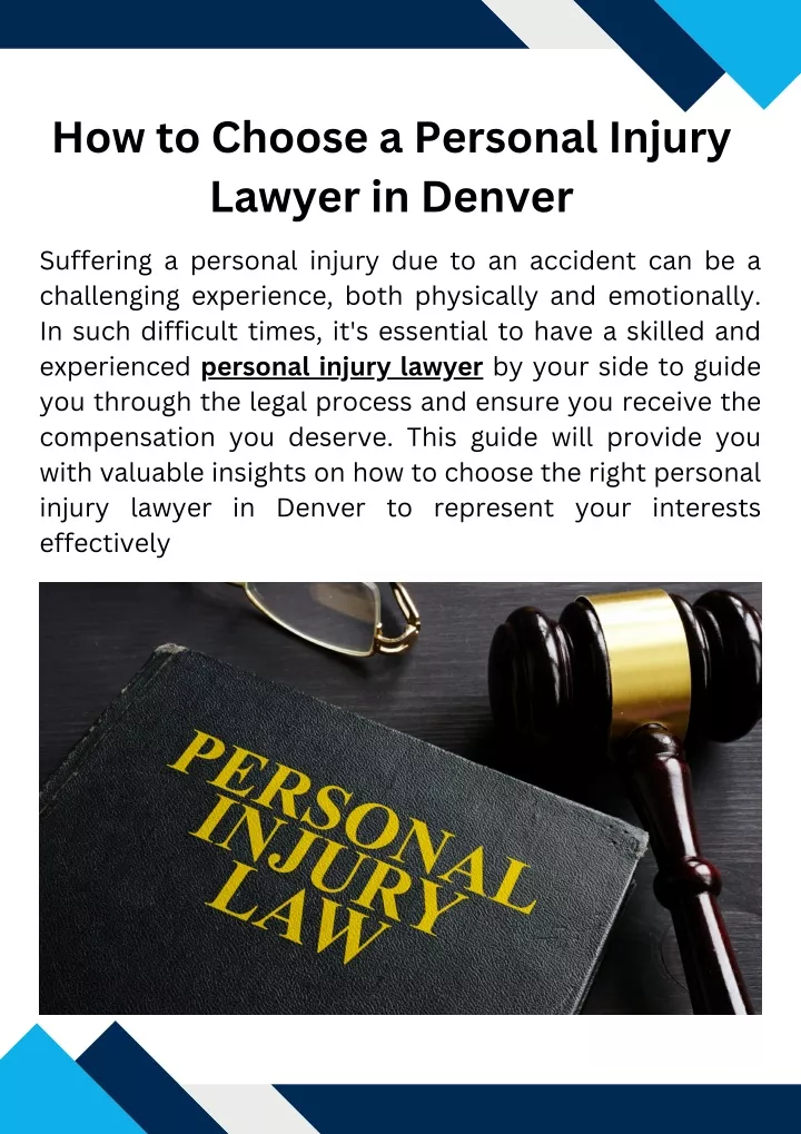 how to choose a personal injury lawyer in denver