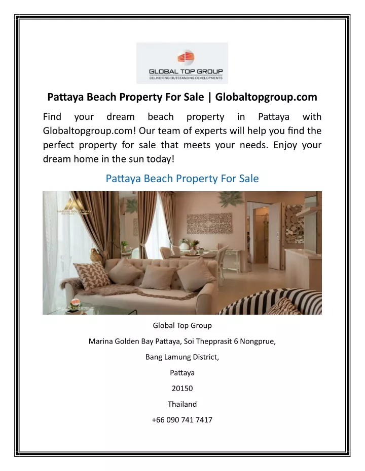 pattaya beach property for sale globaltopgroup com