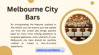 Melbourne City Bars