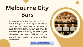 melbourne city bars