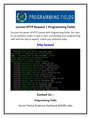 Laravel HTTP Request   Programming Fields