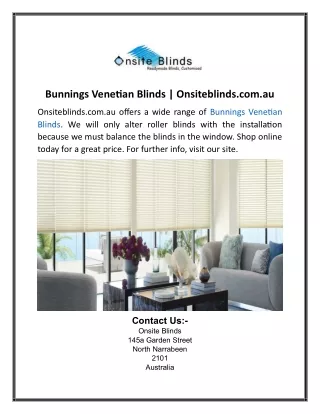 Bunnings Venetian Blinds