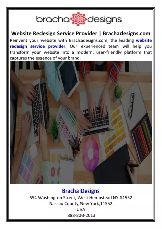 Website Redesign Service Provider  Brachadesigns.com