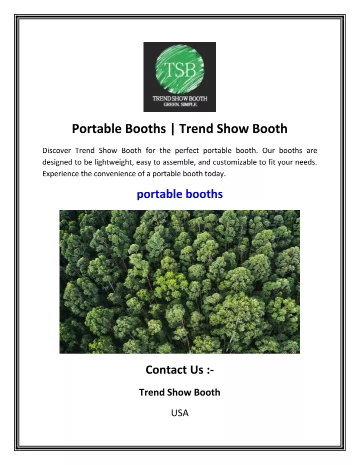 portable booths trend show booth