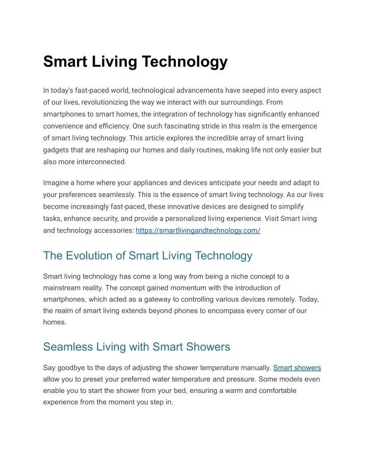 smart living technology