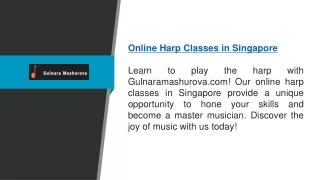 Online Harp Classes In Singapore | Gulnaramashurova.com