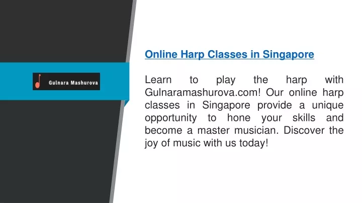 online harp classes in singapore learn to play