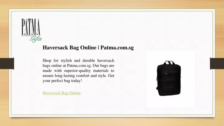 haversack bag online patma com sg