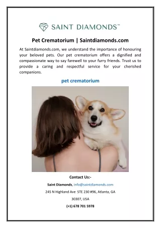 Pet Crematorium | Saintdiamonds.com