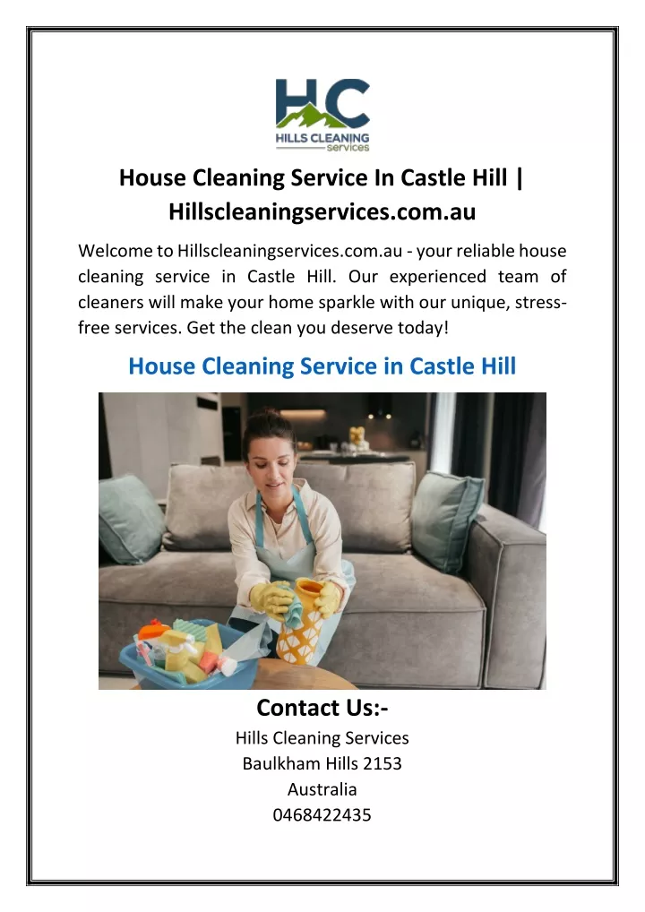 house cleaning service in castle hill