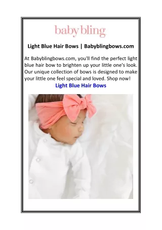 Light Blue Hair BowsBabyblingbows.com