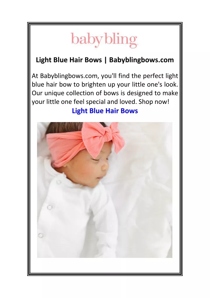 light blue hair bows babyblingbows com