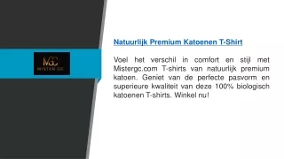 T-shirt van natuurlijk premium katoen | Mistergc.com