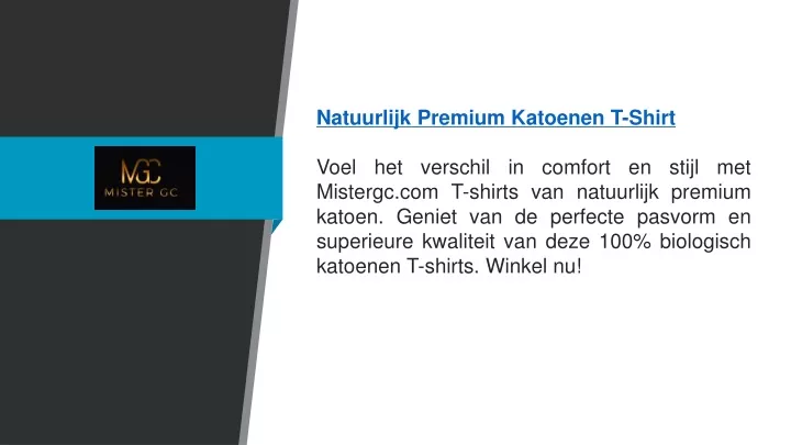 natuurlijk premium katoenen t shirt voel