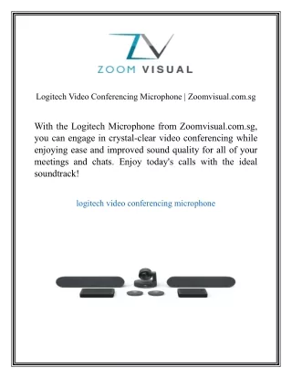Logitech Video Conferencing Microphone  Zoomvisual.com.sg