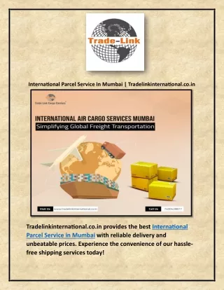 International Parcel Service In Mumbai | Tradelinkinternational.co.in