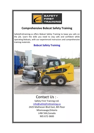 comprehensive bobcat safety training