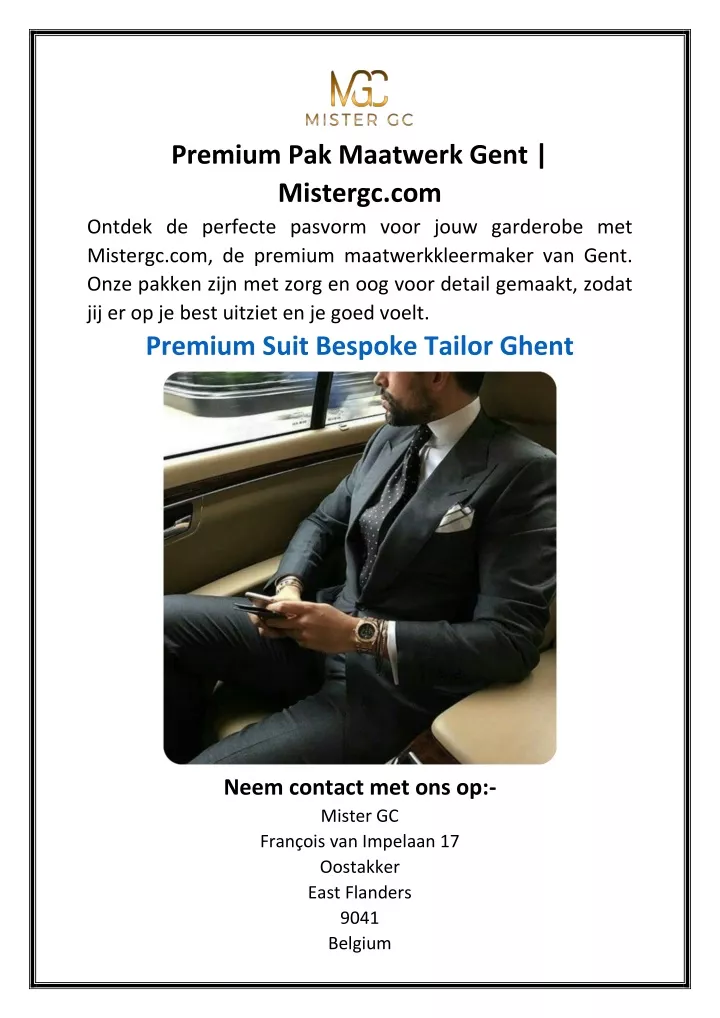 premium pak maatwerk gent mistergc com ontdek