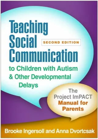 READ [PDF] Teaching Social Communication to Children with Autism and Other Developmental