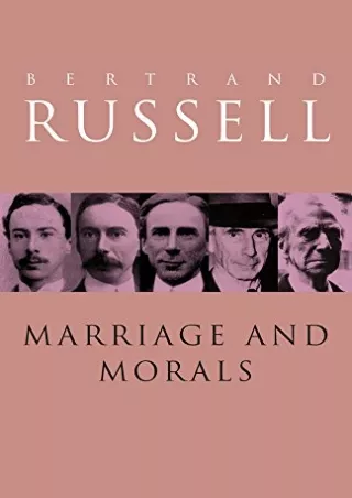 [PDF] DOWNLOAD Marriage and Morals