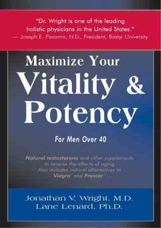get [PDF] Download Maximize Your Vitality & Potency for Men Over 40