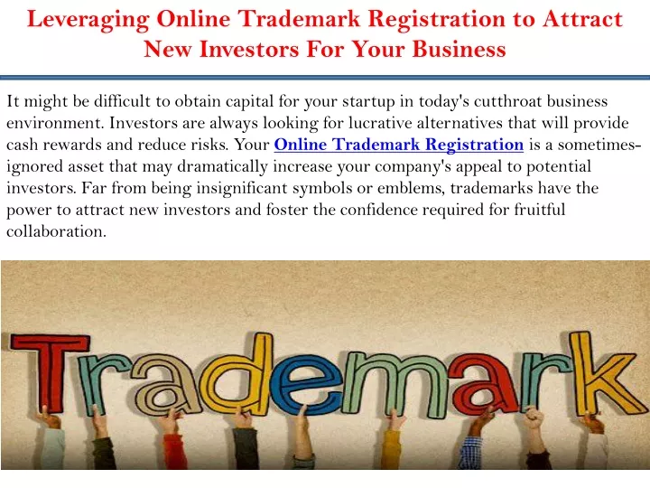 leveraging online trademark registration
