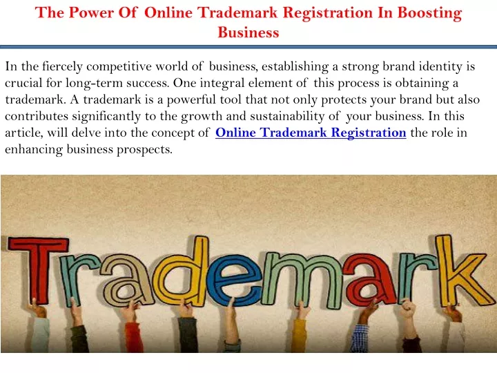 the power of online trademark registration