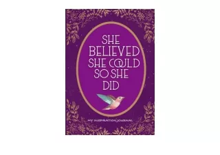 Ebook download She Believed She Could So She Did My Inspiration Journal Self Dis
