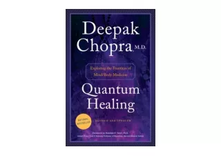 PDF read online Quantum Healing Revised and Updated Exploring the Frontiers of M