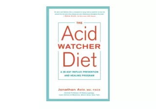 Download The Acid Watcher Diet A 28 Day Reflux Prevention and Healing Program fr