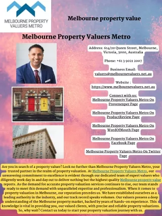 Melbourne Property Valuers Metro - Melbourne property value