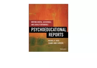 Download Writing Useful Accessible and Legally Defensible Psychoeducational Repo