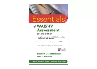 Download Essentials of WAIS IV Assessment Essentials of Psychological Assessment