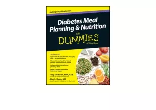 Kindle online PDF Diabetes Meal Planning and Nutrition For Dummies full