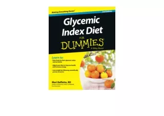 Ebook download Glycemic Index Diet For Dummies for android