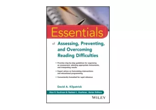 Download PDF Essentials of Assessing Preventing and Overcoming Reading Difficult