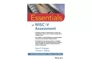 Download PDF Essentials of WISC V Assessment Essentials of Psychological Assessm