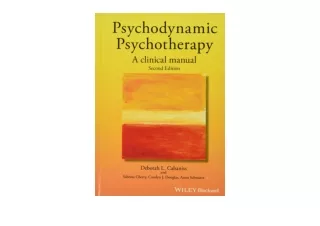 PDF read online Psychodynamic Psychotherapy A Clinical Manual for ipad