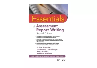 PDF read online Essentials of Assessment Report Writing Essentials of Psychologi